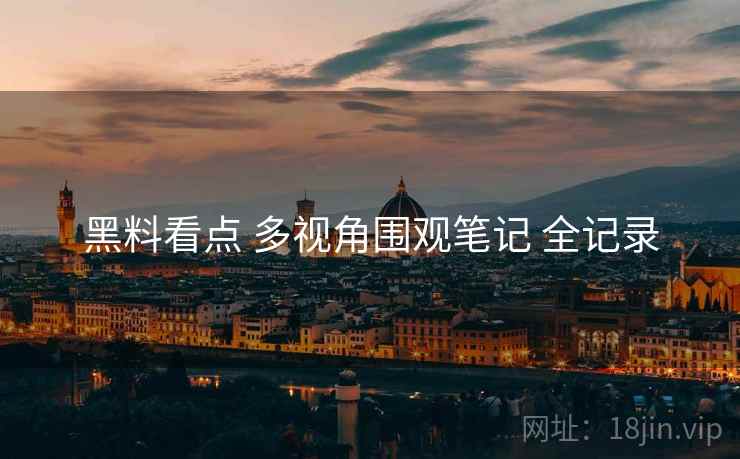 黑料看点 多视角围观笔记 全记录